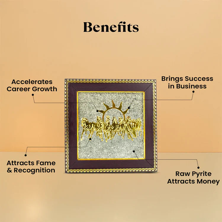 Pyrite 7 Horses™ | Money Magnet Frame