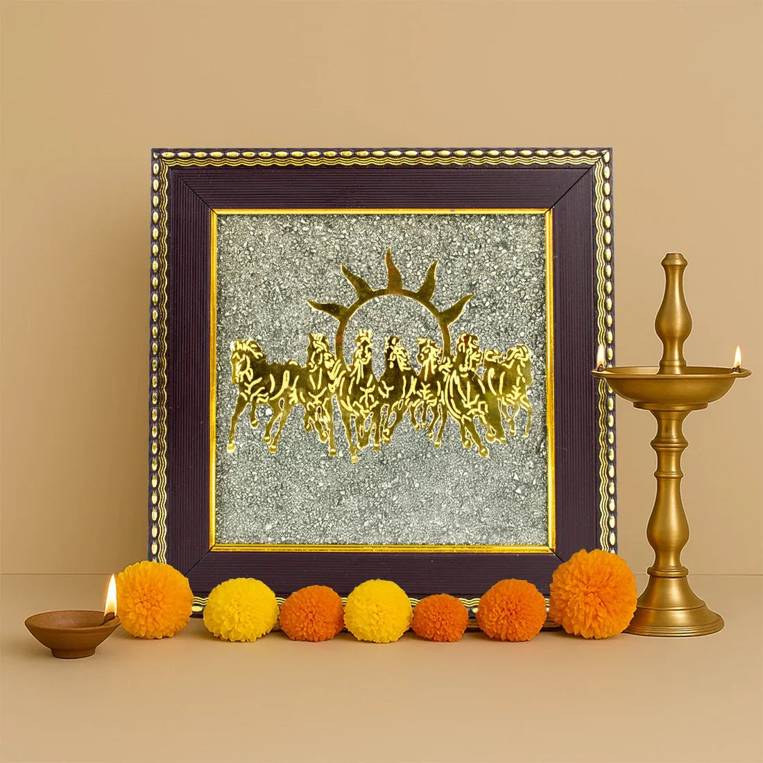 Pyrite 7 Horses™ | Money Magnet Frame